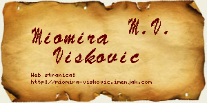 Miomira Višković vizit kartica